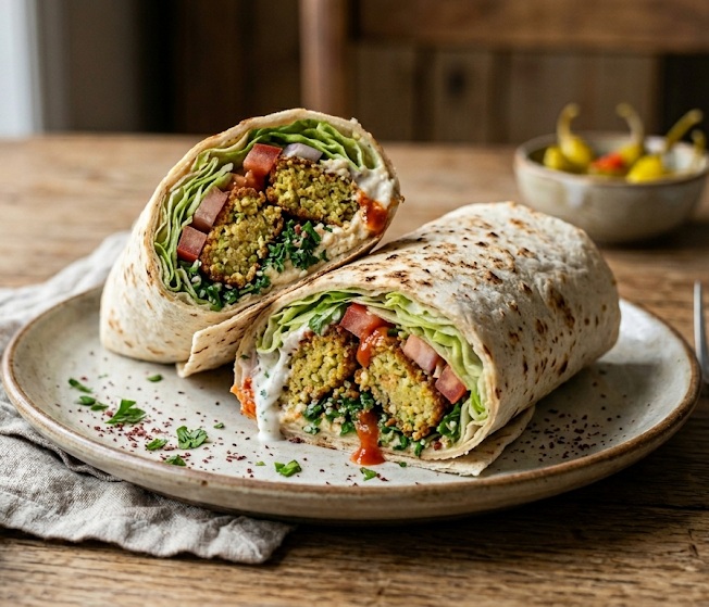 Vegetarian Falafel Kebab wrap