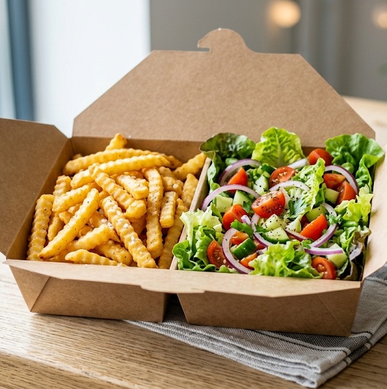 Salad Box served with Hot Chips